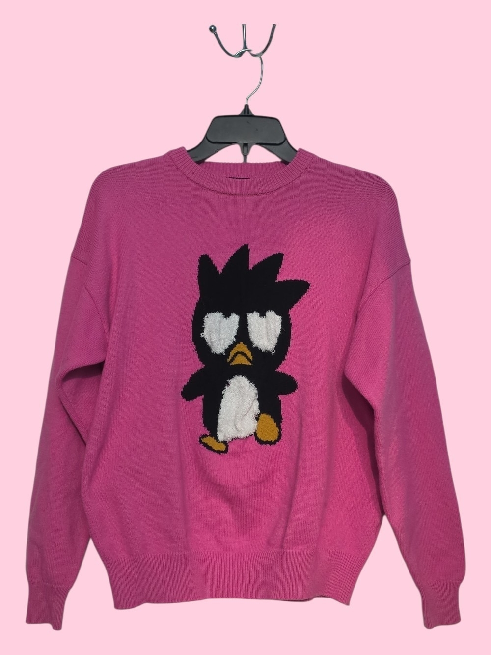 Forever 21 Pink Cartoon Penguin Crewneck Sweater